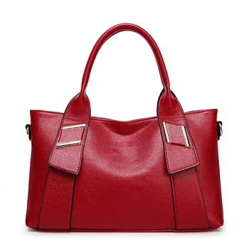 2016 New Autumn And Winter Simple Leather Leather Bag Handbag Shoulder Bag Ladies Bag