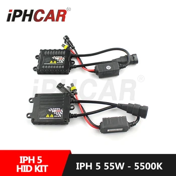 IPHCAR 55W H1 H4 H7 H8 H11 9005 9006 HID Xenon Kit AC Slim Ballast Xenon Hid Kit for H1 Projector Lens