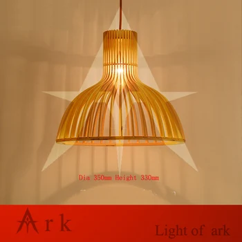 Ark light Handmade Wood led pendant lamp foyer dining room restaurant bedroom hanging drop lights coffee shops pub