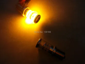 2Pcs New!!3014 48SMD DC12-24V LED Light 1156 BA15S P21W 382 Amber/Yellow Car Break Reverse Stop Tail Lamp Bulbs