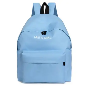 Backpack Women Letter Embroidery Backpacks For Teenage Girls Large Capacity Double Shoulder Bag Mochila Feminina #1205