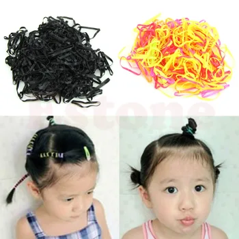 New 300pcs Girl Hair Band Ponytail Hair Accessories Small Disposable Rubber Hairbands