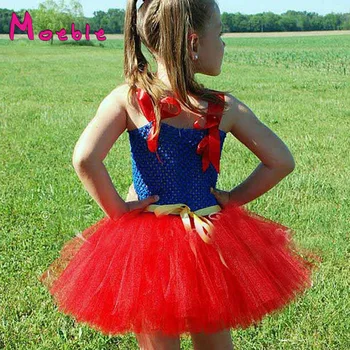 Baby Girl Superman Tutu Dress Children Girl Cosplay Superhero Tutu Dress For Birthday Halloween&Party Girl Fancy Clothes DT-1618