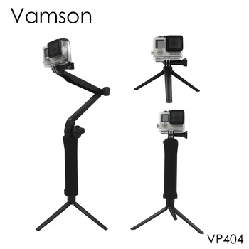 Vamson for Gopro Accessories Tripod 3 Way Monopod Mount Extension Arm Tripod for Gopro Hero5 4 3+2 xiaomi yi SJ4000 Camera VP404