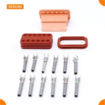 10Kits Female 12 Pin Deutsch Waterproof Sealed Auto Electrical Wire Connector Plug Sets For Car DT06-12S