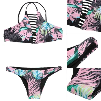 Bikinis Women Swimsuit Padded Swimwear Push Up Sexy Bikini Set Female Bathing Swimming Suit Floral Beachwear maillot de bain
