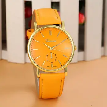 Feitong Super Top Brand Unisex Watch PU Leather Band Quartz Watches Women Men WristWatch Watches Gift Clock montre homme relojes