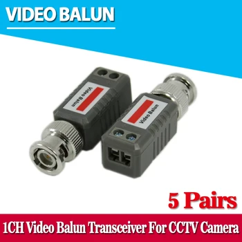 10pcs CCTV Video Balun Passive Transceivers 2000ft Distance UTP Balun BNC Cable Cat5 CCTV UTP Video Balun