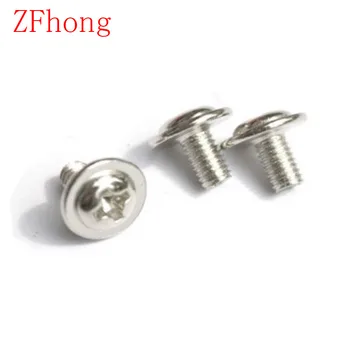50pcs M2*3/4/5/6/8/10/12/16/20 stainless steel phillips washer pan round head machine screw