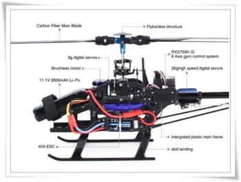 V450D03 Walkera Flybarless 6 axis Heli without Transmitter BNF Express shipping
