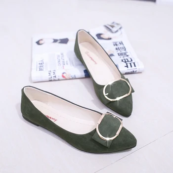 WZV Spring Autumn Women Shoes Pointed Toe Slip-On Flat Shoes Woman Comfortable Single Casual Flats Size 35-41 zapatos mujer