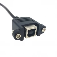 200pcs/ lots Mini USB 5pin left angled 90 degree type Male to USB B Female panel mount type Cable 20cm with screws,