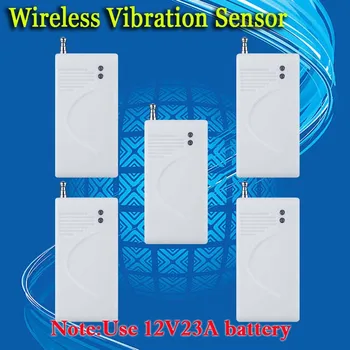 Wolf Guard quality 433MHZ 5 PCS Wireless Glass Vibration Breakage Sensor Detector For GSM PSTN Alarm System