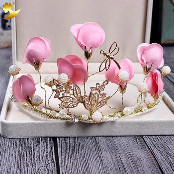 Handmade bride floral headdress Headwear Flower Crown Tiaras hair garland festival Party Gifts wedding hair accessories 89257