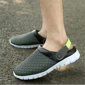 ROVIWOLF Women Slippers Mesh Lighted Casual Shoes Women's Summer Shoes Sandals Breathable Outdoor Slip On Shoes Beach Flip Flops