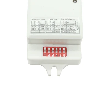 Tanbaby Led Microwave Radar Sensor Switch AC220V 6M light control Hunman Body Motion HF Detector Lights Switch for led lamp