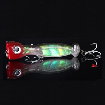 Noeby Pesca Hard lures 1 pcs 13cm 50g popper fishing lures big pop popper fishing material VMC hook 3D eyes