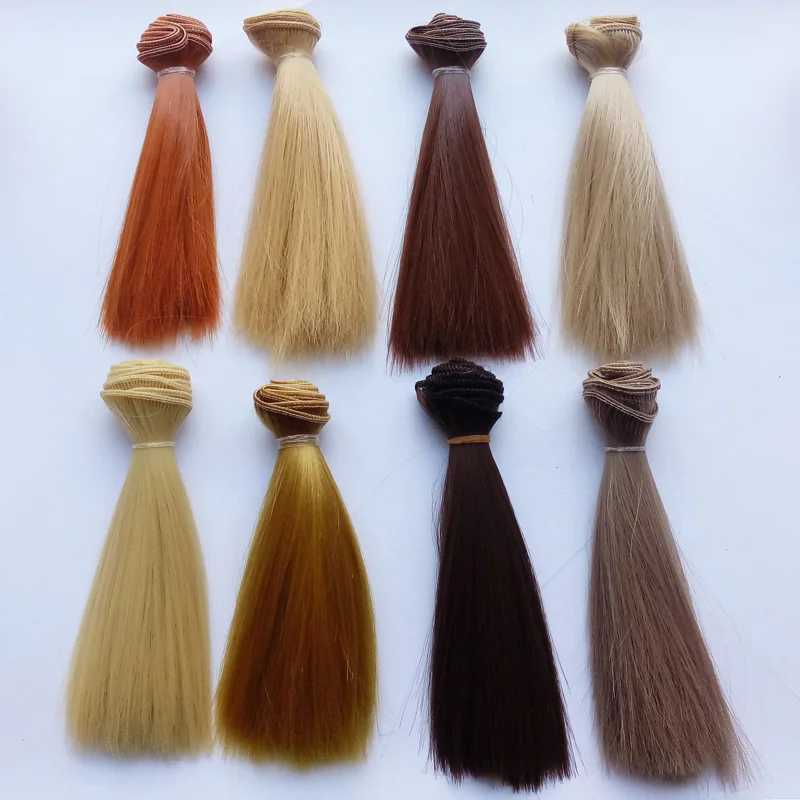 Wholesale 20PCS/LOT Multi-color DIY BJD SD Straight Doll Wigs Synthetic Hair For Dolls