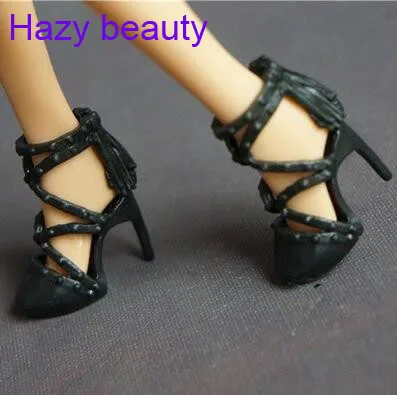 Hazy beauty different styles for choose Colorful Assorted Casual High heel shoes for Barbie 1:6 Doll Fashion Cute Newest A
