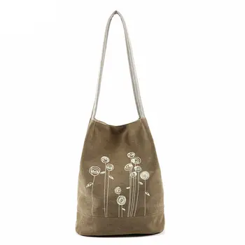 Summer Shoulder Bag Canvas Women Handbags Bucket Ladies Casual Floral Tote Bag For Ipad Bolsos Travel Shopping Beach Bags Li486