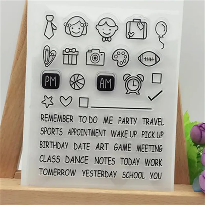Cute Baby Kids and Words Transparent Clear Stamp DIY Silicone Seals Scrapbooking/Card Making/Photo Album Decoration Accessories
