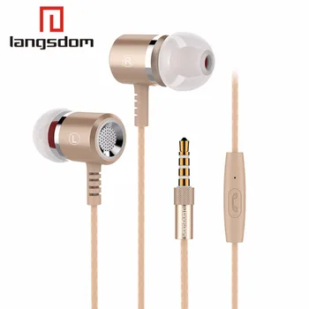 Langsdom M400 3.5mm Super Bass earphone Hifi In Ear Earphones With Mic For Mobile phone computer MP3 MP4