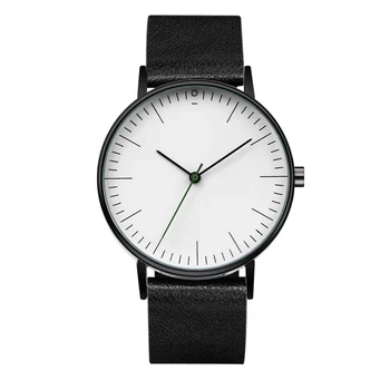 Unique Fashion Classic Women Men Quartz Watch Fine Simple Display Big Dial Leather Lady Bracelet Wristwatch Reloj Mujer