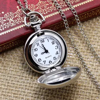 Wholesale ladies mens New Antique Mini Pocket Watch Marilyn Monroe Oomph Locket With Chain P597