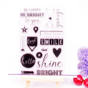 Clear Stamp Scrapbook DIY photo cards rubber stamp seal stamp happy transparent silicone transparent stamp