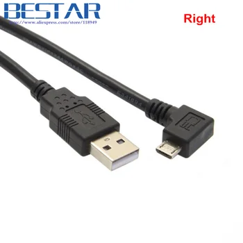 100pieces/lot) 5m Left Angle & Right Angled 90 Degree Micro USB 2.0 Male to USB 2.0 Data Charge Cable 5 meters Support 5v 2A