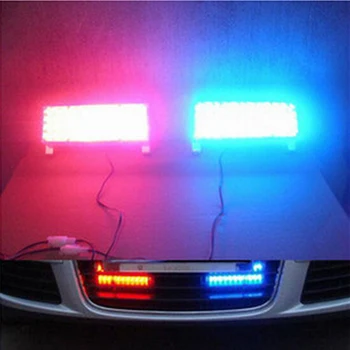 Universal Car Light 3 Flash Modes 44 LED Car LED Grill Dash Strobe Light Emergency Lamp Red Blue Yellow White Warning Lamp