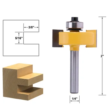 1Pcs Shank Matched Tongue & Groove Router Bit High-Grade Ball T-knife 1/4 1/2 Home Wood Woodworking Tools