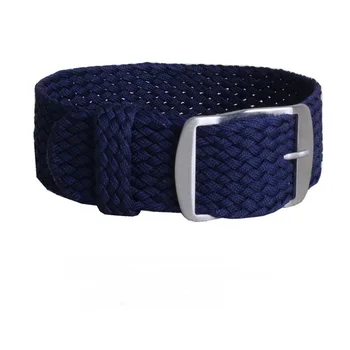 1 PCS / Wholesale Fashion Nylon Woven Watchband Watch Strap 20mm 22mm for Perlon Black Navy Color Watch Strap