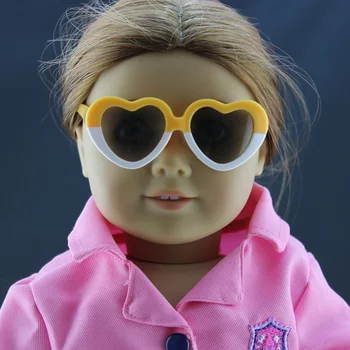 2pcs American Doll Sunglass American Girl Doll Accessories Heart Shape Fits 18