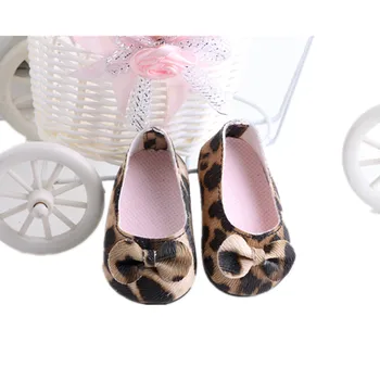 Factory price Environmental protection Handmade leopard shoes for 18 inches American Girl Doll DC116
