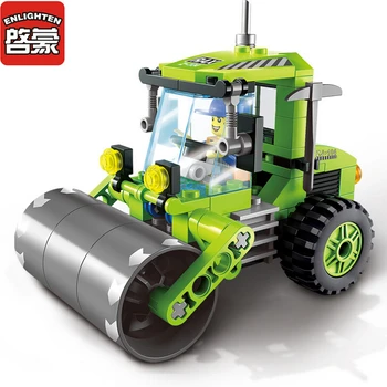 102pcs City Series Engineering Pull Back Toy Cars Figure Truck Bulldozer Excavator Road Roller Digger Ladder