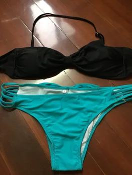 Clearance sale hot crochet bikini sexo leopard bow tie printing tankini swimwear women	2017 mayo maillot de bain swim suit wear