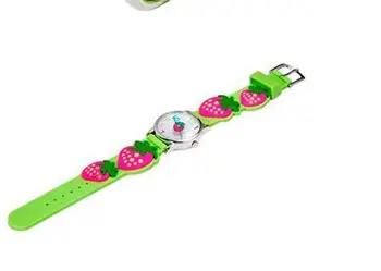 Fashion Casual strawberry Brand Quartz Wrist Watch Children Waterproof Watches For Girls gift