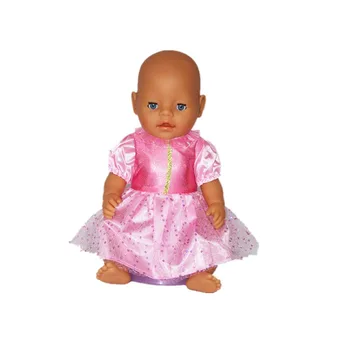43cm Baby Born Zapf Doll Clothes Doll Pink Sequin Priceless Dress Accessories Children Gift ZD176