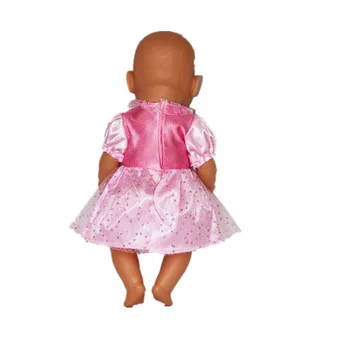 43cm Baby Born Zapf Doll Clothes Doll Pink Sequin Priceless Dress Accessories Children Gift ZD176