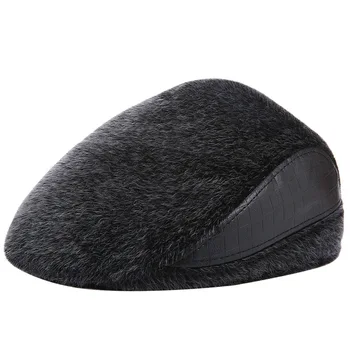 Mens Winter Baseball Cap With Ear Flaps Unisex Warm Soft Hats Male Adult Snapback Trucker Caps