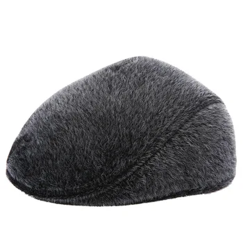 Mens Winter Baseball Cap With Ear Flaps Unisex Warm Soft Hats Male Adult Snapback Trucker Caps
