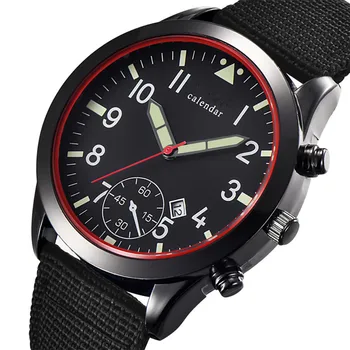 2017 Hot Mens Military Quartz Army Watch Black Date Luxury Sport Luminous Wrist Watch #5.2