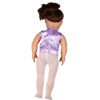 Our Generation Doll Clothes Purple Sleeveless T-shirt Lace Leggings American Girl Doll Clothes For 18 Inch Doll AG930