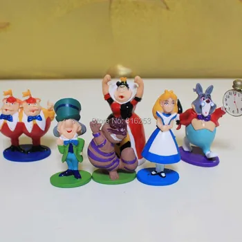 100sets/lot Free EMS Alice in Wonderland Figures Toy Doll for Collections Kids Gifts