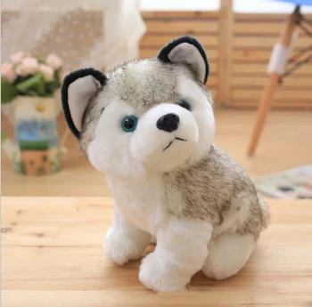 20cm Super Cute Husky Dogs Simulation Plush Toys Stuffed Lovely Animals For Kids Gifts YZT0264