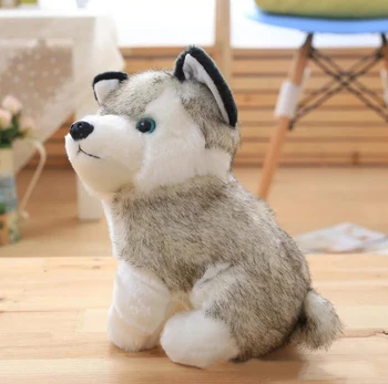 20cm Super Cute Husky Dogs Simulation Plush Toys Stuffed Lovely Animals For Kids Gifts YZT0264