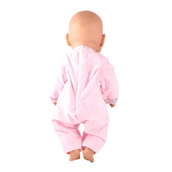 New Factory Price 43cm Baby Born Zapf Doll Clothes Pink Long Sleeves Jumpsuit Doll Accessories Children Gift ZD571