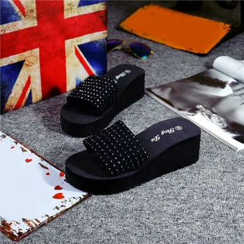 Women Summer Shoes Sandals Slipper indoor & outdoor Flip flops Platform Wedges Slippers Open Toe Beach Slides Casual Shoes