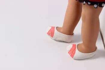 Hot 2016 new style popular 18 inch American girl doll shoes white sparkle casual shoes